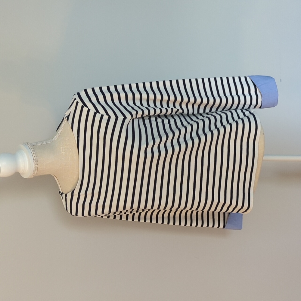 J.Crew Navy and white stripe long sleeve sweater shirt size small
